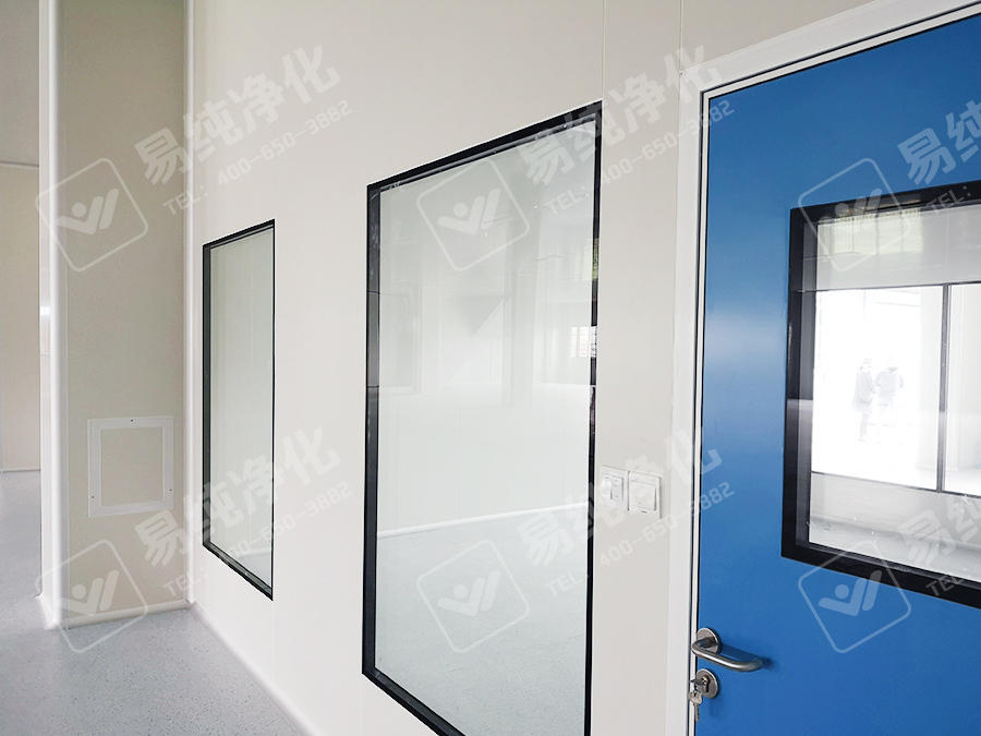 潔凈門使用成品凈化鋼質門，凈化窗采用成品雙層真空鋼化玻璃窗.jpg